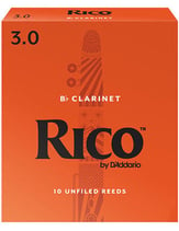 Rico B Flat Clarinet Reeds #1.5 Pack of 3 reeds